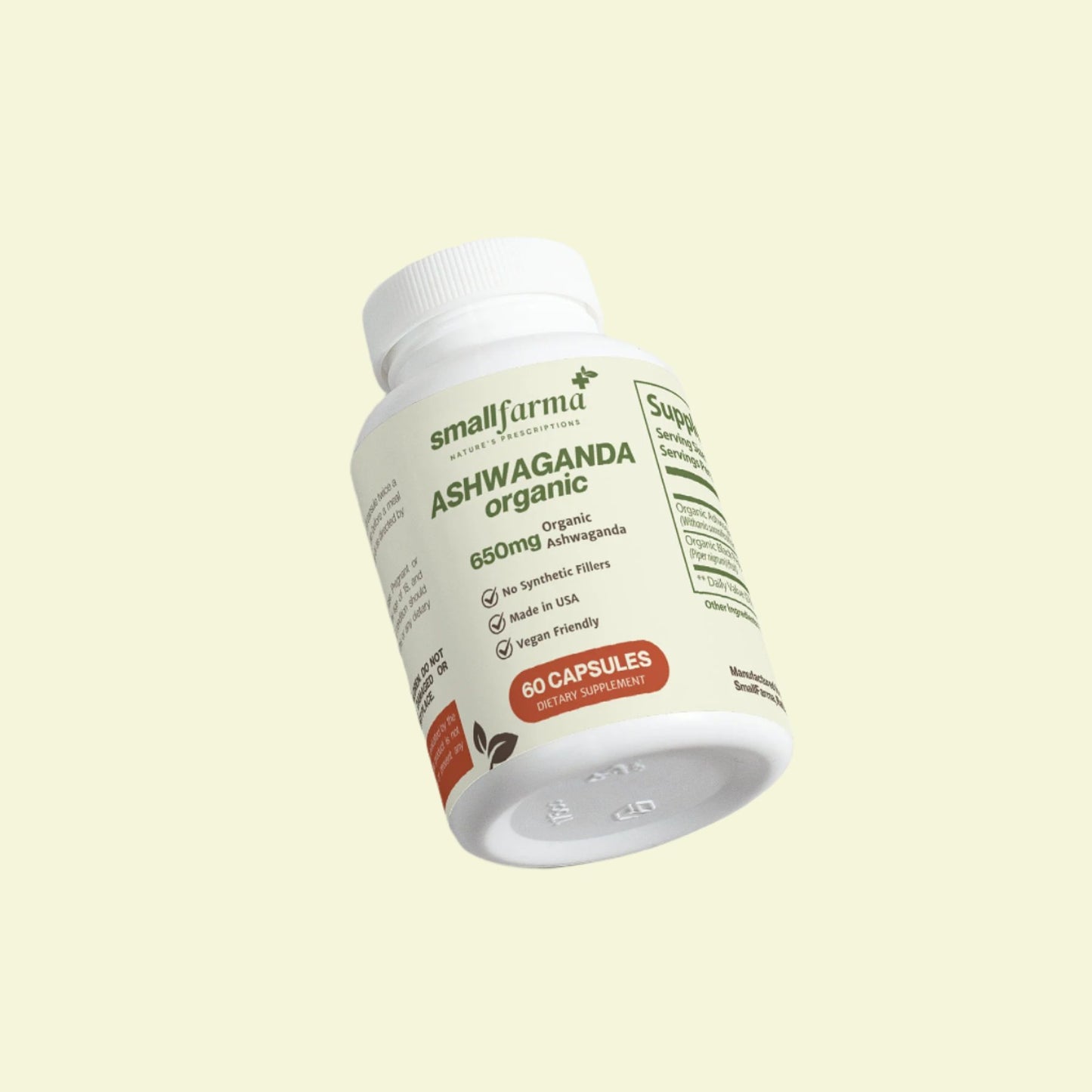 Organic Ashwagandha - 650mg (60 Capsules)