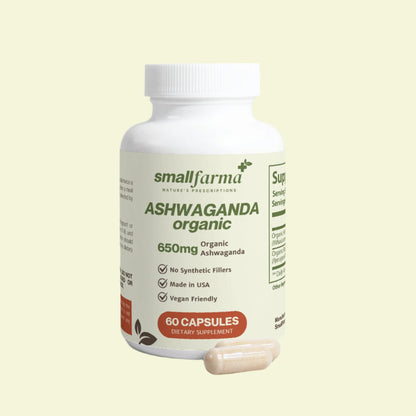 Organic Ashwagandha - 650mg (60 Capsules)