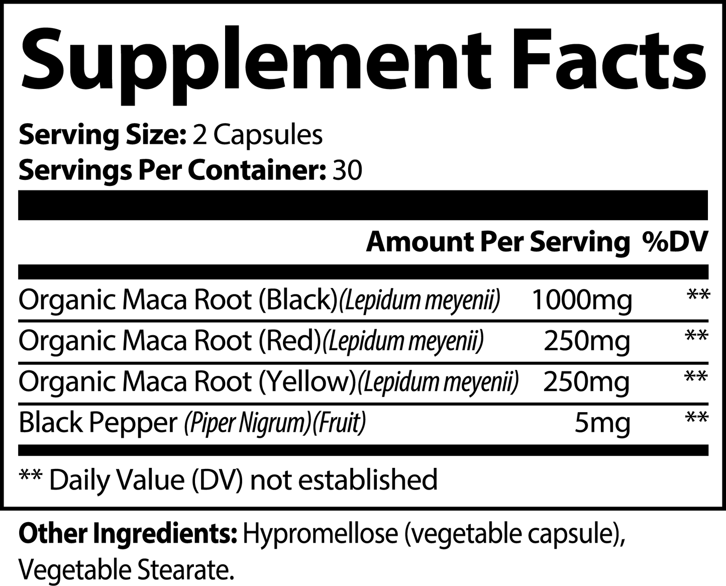 Maca Plus - 1500mg (60 Capsules)